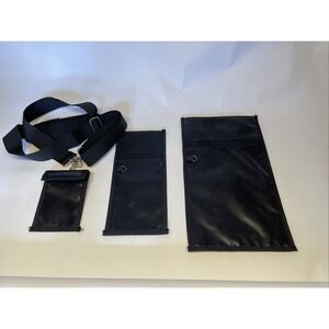 Three Faraday Bags for Ipad, Phone & ID Blockers Measurements In Photos